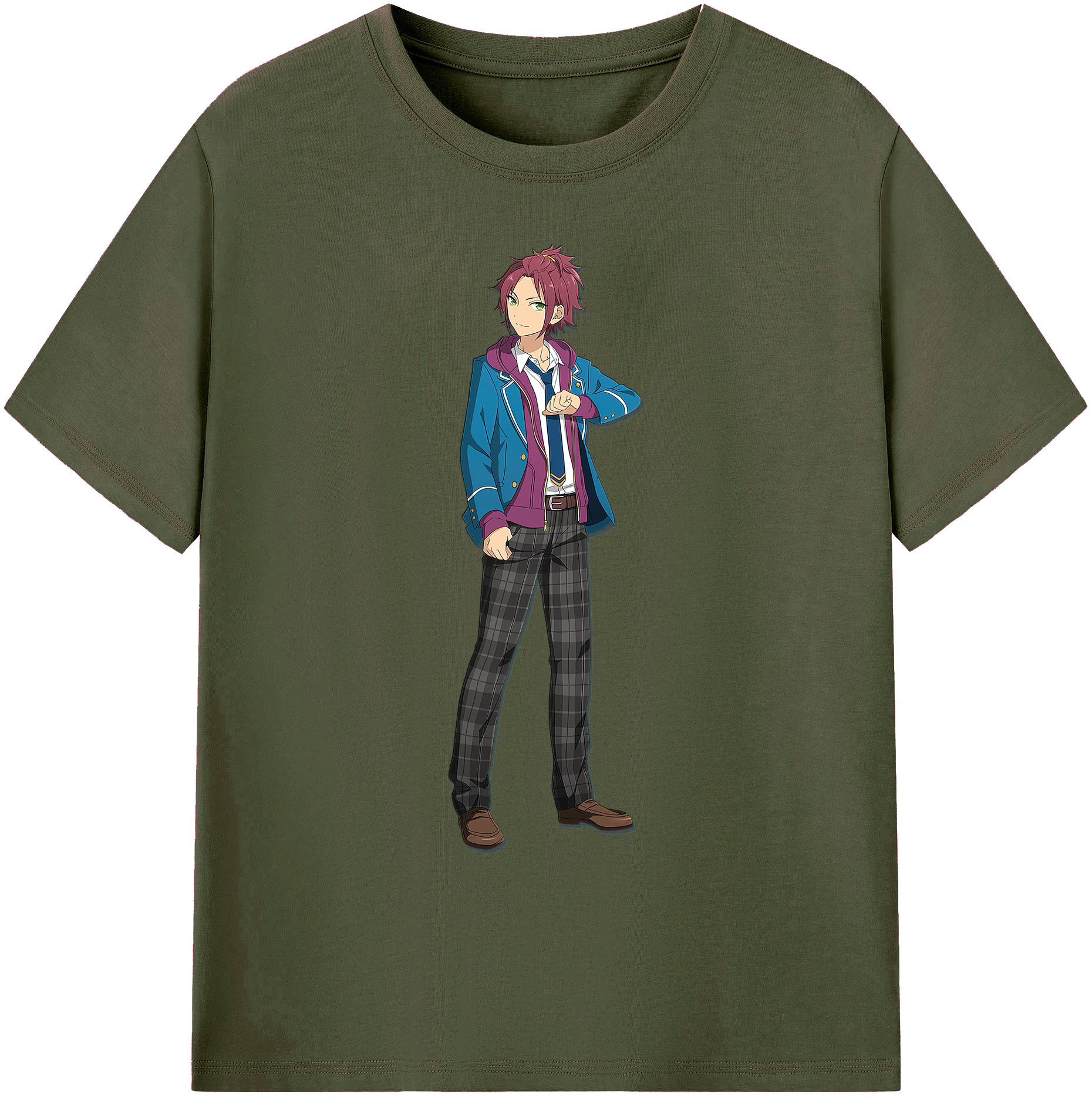 （画像用） あんさんぶるスターズ! Ensemble Stars 綿100％ メンズ半袖Tシャツ｜肌触りやわらか＆通気性